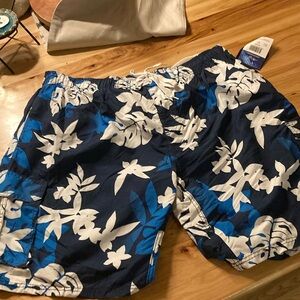 Men’s NWT Kanu Bathing Suit, Size 3XL, Blue and White
